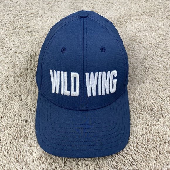 TaylorMade Golf Hat Wild Wing‎ Myrtle Beach Blue Strapback Raised Letters Cap - Picture 1 of 9